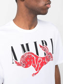 Amiri CNY Bandana Rabbit Print T-Shirt in White