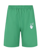 Off-White Hands Off Skate Track Shorts in Green