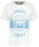 Gucci Record Logo Oversized Fit White T-Shirt S