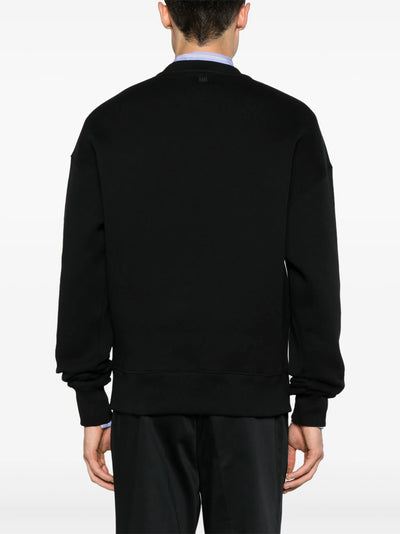 AMI Paris Ami De Coeur Embossed Logo Sweatshirt in Black