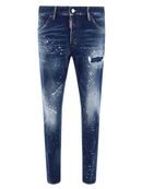 Dsquared2 Twinphony Paint Splattered Jeans in Blue