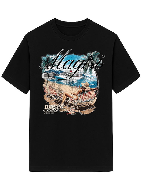 Magiri Dream Beach Printed T-Shirt in Black