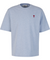 Ami Paris Ami De Coeur Heart logo T-Shirt in Light Blue