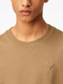 Ami Paris De Coeur Cotton T-shirt in Brown