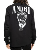 Amiri Crystal Ball Logo Printed Long Sleeve T-Shirt in Black