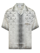 Casablanca Gradient Heart Monogram Silk Shirt in Grey