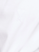 Ami Paris Ami De Coeur White Embroidered Logo T-Shirt in White