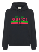 Gucci Original Logo Printed Hoodie in Black