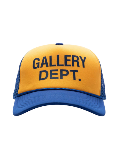 Gallery Dept Logo Trucker Cap in Navy Yellow
