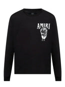 Amiri Crystal Ball Logo Printed Long Sleeve T-Shirt in Black