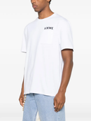 Loewe Pocket Embroidered Logo T-Shirt in White