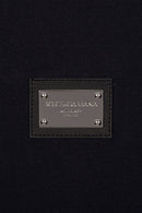 Dolce & Gabbana Silver Plaque T-Shirt in Navy Blue