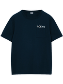 Loewe Pocket Embroidered Logo T-shirt in Navy