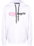 Palm Angels Pink Spray Miami Hoodie in White