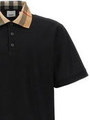 Burberry Vintage Check Print Collar Polo Shirt in Black