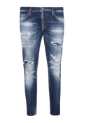 Dsquared2 Skater Distressed Faded Ripped Jeans in Blue