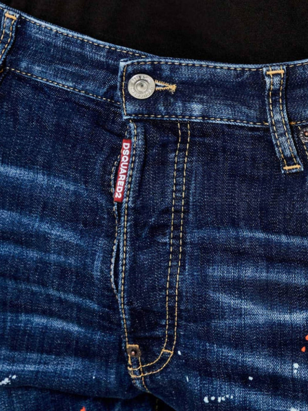 Dsquared2 Medium Easy Wash Marine Shorts Navy Blue W30