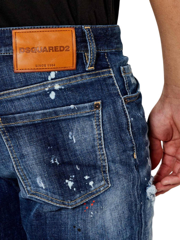 Dsquared2 Medium Easy Wash Marine Shorts Navy Blue W30