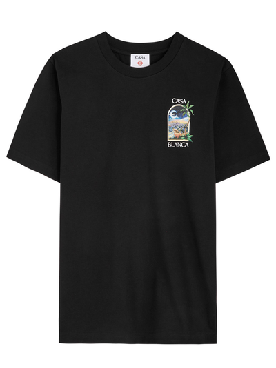 Casablanca LA Night Printed T-Shirt in Black
