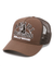 Amiri Records Wolf Logo Embroidered Cap in Acorn Brown