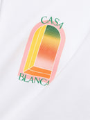 Casablanca Gradient Arch Organic Cotton Hoodie White