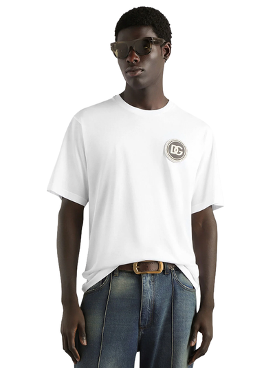 Dolce & Gabbana Cotton Logo Patch T-Shirt in White