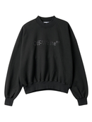 Off White Bookish Laund Boxy Fit Black Sweatshirt
