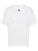 Prada Triangle Plaque T-Shirt in White