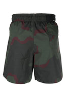Amiri Core Logo Camo Swim Shorts in Military Green