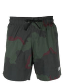 Amiri Core Logo Camo Swim Shorts in Military Green