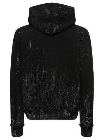 Amiri Cracked Dye Core Logo Black Hoodie
