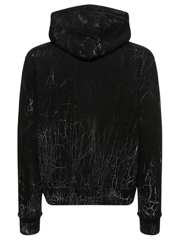 Amiri Cracked Dye Core Logo Black Hoodie