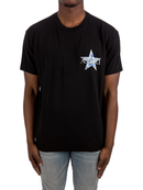 Amiri Paisley Blue Star Printed T-Shirt in Black