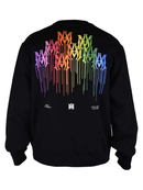 Amiri Ma Drip Collage Logo Black Sweatshirt