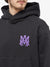 Amiri MA Purple Logo Printed Hoodie in Black