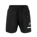 Amiri Logo Printed Swim Shorts in Black