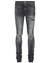 Amiri MX1 Leather Skinny Jeans in Storm Grey