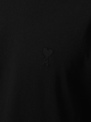AMI Paris Ami De Coeur Motif Embroidered Logo T-Shirt in Black