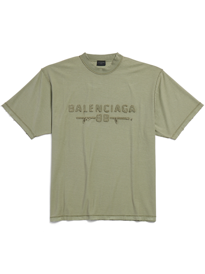 Balenciaga Inside Out Medium Fit T-Shirt in Army Green