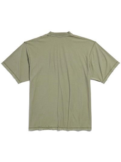 Balenciaga Inside Out Medium Fit T-Shirt in Army Green