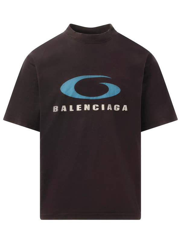 Balenciaga Loop Sports Icon T-Shirt in Washed Black