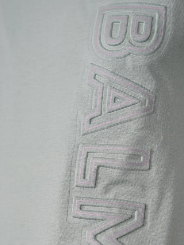 Balmain Embossed Logo Green T Shirt