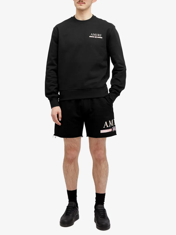 Amiri MA Watercolour Bar Shorts in Black