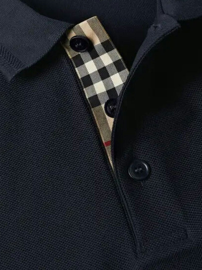 Burberry Branded Circle Logo Navy Polo Shirt