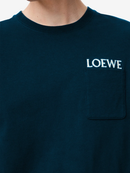 Loewe Pocket Embroidered Logo T-shirt in Navy