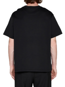 Fendi Embroidered FF Fendi Logo T-Shirt in Black