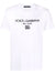 Dolce & Gabbana Cotton T-shirt with DG Embroidery and Patch White