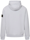 Stone Island Two-Slip Pockets Brand Patch Cotton Hoodie in Pearl Grey