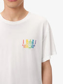 Amiri XO Beverly Hills Rainbow Printed T-Shirt in White