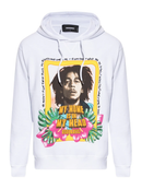 Dsquared2 Cool Fit Bob Marley Logo Hoodie in White